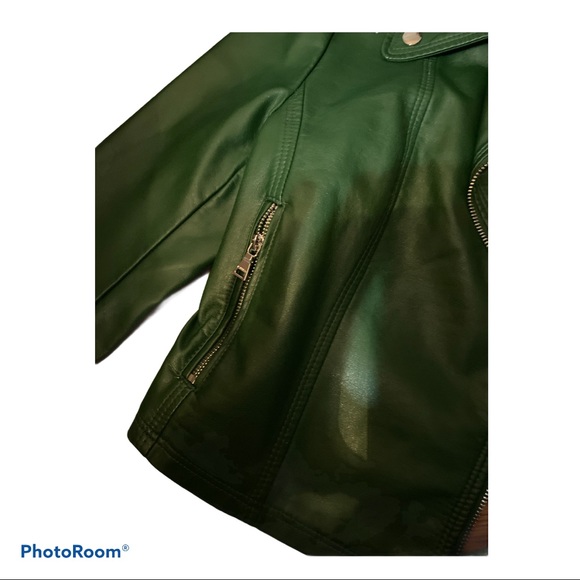 NWT Express Leather Bomber Jacket - Picture 5 of 7
